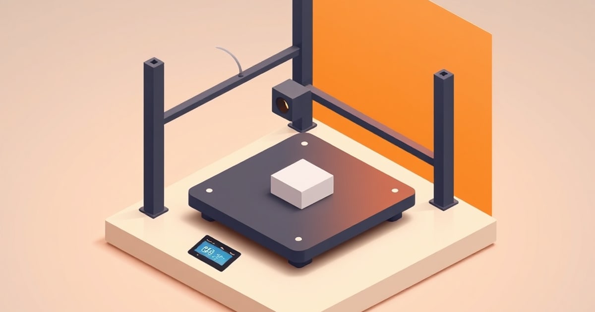 A 3D printer probe touching the print bed during an auto bed leveling cycle